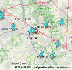 Mappa Via Giovanni da Legnano, 20025 Legnano MI, Italia (5.38333)