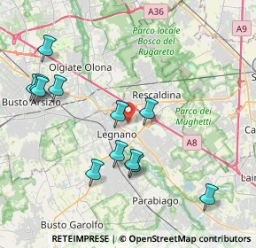 Mappa Via Giovanni da Legnano, 20025 Legnano MI, Italia (4.28667)