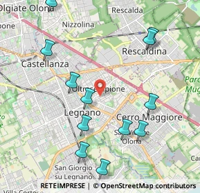 Mappa Via Giovanni da Legnano, 20025 Legnano MI, Italia (2.2825)