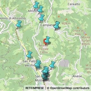 Mappa Via Santolini, 36070 San Pietro Mussolino VI, Italia (1.3075)