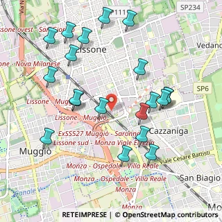 Mappa Via Giuseppe Mazzini, 20825 Lissone MB, Italia (1.0915)