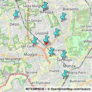 Mappa Via Giuseppe Mazzini, 20825 Lissone MB, Italia (2.44909)