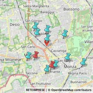 Mappa Via Giuseppe Mazzini, 20825 Lissone MB, Italia (1.93917)