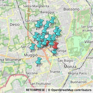 Mappa Via Giuseppe Mazzini, 20825 Lissone MB, Italia (1.0775)