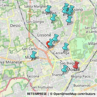 Mappa Via Giuseppe Mazzini, 20825 Lissone MB, Italia (2.35692)