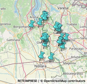 Mappa Via delle Industrie, 28047 Oleggio NO, Italia (10.851)