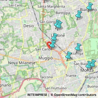 Mappa Via Giardino Centro Commerciale Sodifin a, 20851 Lissone MB, Italia (2.61818)