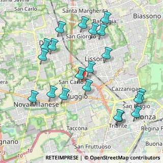 Mappa Via Giardino Centro Commerciale Sodifin a, 20851 Lissone MB, Italia (2.2515)