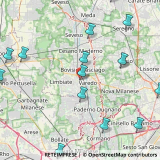 Mappa Via Nicolò Paganini, 20813 Bovisio-Masciago MB, Italia (5.92)