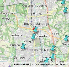 Mappa Via N. Paganini, 20813 Bovisio-Masciago MB, Italia (3.07727)