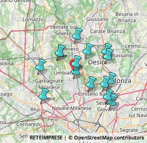 Mappa Via N. Paganini, 20813 Bovisio-Masciago MB, Italia (6.12133)