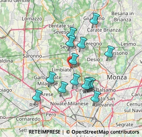 Mappa Via N. Paganini, 20813 Bovisio-Masciago MB, Italia (6.31214)
