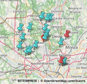 Mappa Via N. Paganini, 20813 Bovisio-Masciago MB, Italia (6.64368)