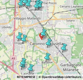 Mappa Via L. Favini, 21042 Caronno Pertusella VA, Italia (2.56667)