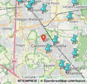 Mappa Via L. Favini, 21042 Caronno Pertusella VA, Italia (2.82417)