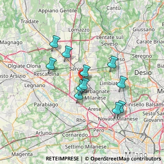 Mappa Via L. Favini, 21042 Caronno Pertusella VA, Italia (6.07364)