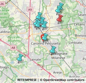 Mappa Via L. Favini, 21042 Caronno Pertusella VA, Italia (3.47909)