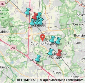 Mappa Via L. Favini, 21042 Caronno Pertusella VA, Italia (3.36583)
