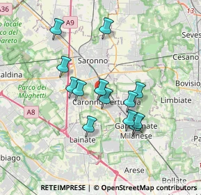 Mappa Via L. Favini, 21042 Caronno Pertusella VA, Italia (2.96308)