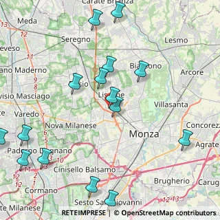 Mappa Via Sala Guido, 20851 Lissone MB, Italia (5.43625)