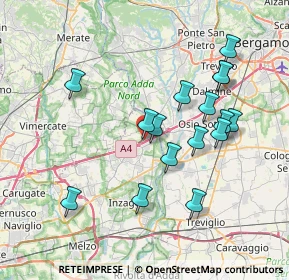 Mappa Via Francesco Baracca, 20056 Trezzo sull'Adda MI, Italia (7.2175)