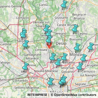 Mappa Via Roma, 20814 Varedo MB, Italia (9.925)