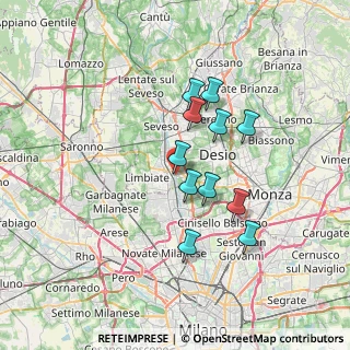 Mappa Via Roma, 20814 Varedo MB, Italia (5.74727)