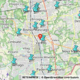 Mappa Via Roma, 20814 Varedo MB, Italia (3.065)