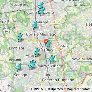 Mappa Via Roma, 20814 Varedo MB, Italia (2.26083)