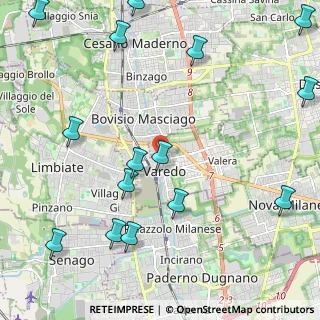 Mappa Via Roma, 20814 Varedo MB, Italia (2.884)