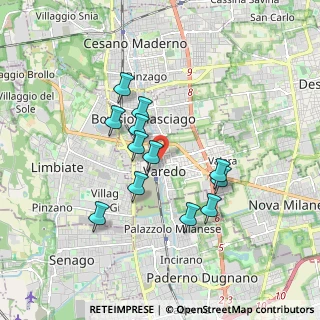 Mappa Via Roma, 20814 Varedo MB, Italia (1.50667)