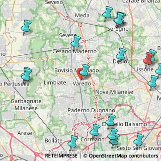 Mappa Via Roma, 20814 Varedo MB, Italia (6.479)