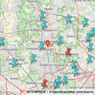 Mappa Via Roma, 20814 Varedo MB, Italia (6.076)