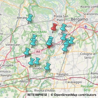 Mappa Via Privata Crespi, 24042 Capriate San Gervasio BG, Italia (6.51063)