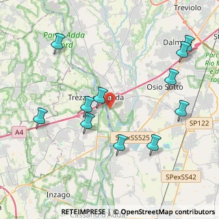 Mappa Via Privata Crespi, 24042 Capriate San Gervasio BG, Italia (4.57182)