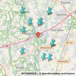 Mappa Via Privata Crespi, 24042 Capriate San Gervasio BG, Italia (4.49333)