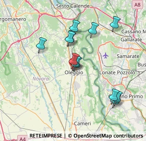 Mappa Via Partigiani, 28047 Oleggio NO, Italia (6.6775)