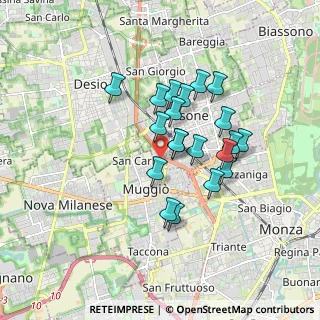 Mappa Via Generale Gaetano Giardino, 20851 Muggiò MB, Italia (1.387)