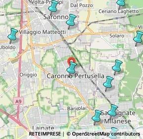Mappa Largo Donatori Del Sangue, 21042 Caronno Pertusella VA, Italia (3.09167)