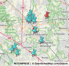 Mappa Via Silvio Pellico, 21042 Caronno Pertusella VA, Italia (3.8725)