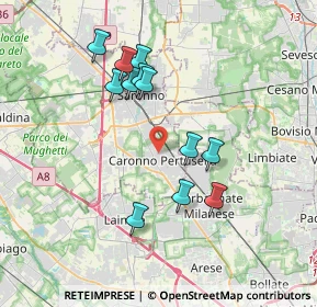 Mappa Via Silvio Pellico, 21042 Caronno Pertusella VA, Italia (3.37833)