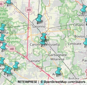 Mappa Largo Donatori Del Sangue, 21042 Caronno Pertusella VA, Italia (6.8865)