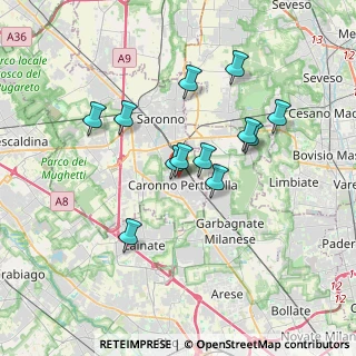 Mappa Via Silvio Pellico, 21042 Caronno Pertusella VA, Italia (3.045)