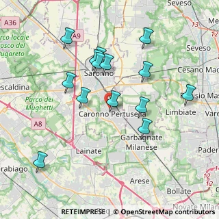 Mappa Via Silvio Pellico, 21042 Caronno Pertusella VA, Italia (3.73714)