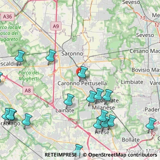 Mappa Via Silvio Pellico, 21042 Caronno Pertusella VA, Italia (6.12056)