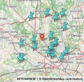 Mappa Via Silvio Pellico, 21042 Caronno Pertusella VA, Italia (7.58444)