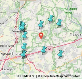 Mappa Via Aldo Moro, 20876 Ornago MB, Italia (3.97538)