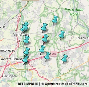 Mappa Via A. Moro, 20876 Ornago MB, Italia (3.19235)