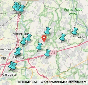 Mappa Via A. Moro, 20876 Ornago MB, Italia (5.11533)