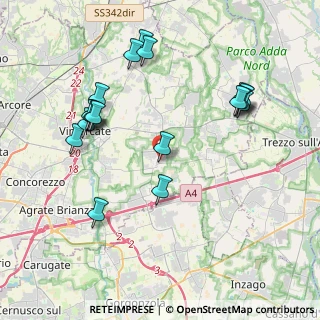 Mappa Via A. Moro, 20876 Ornago MB, Italia (4.27222)